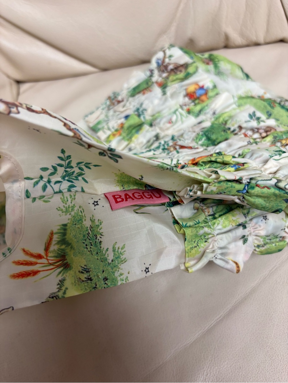 SOLD BAGGU x MOLLY GODDARD Baby Baggu Ruffle Reusable Tote Bag Woodlands Print - Picture 3 of 10